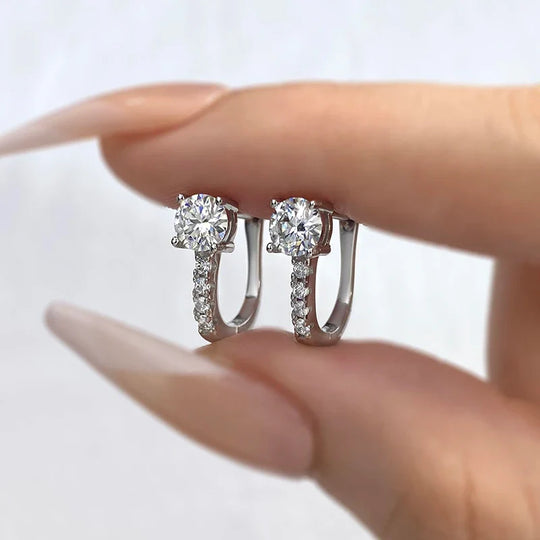 0.5ct Certified Moissanite Drop Earrings 925 Sterling Silver Wedding Gift