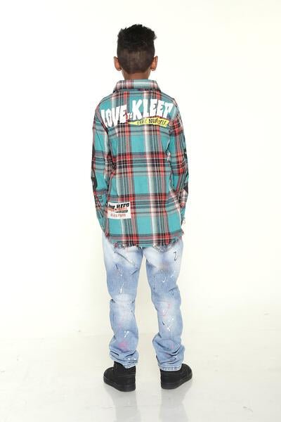 MARZI Kid's Premium Flannel Button Down Shirt