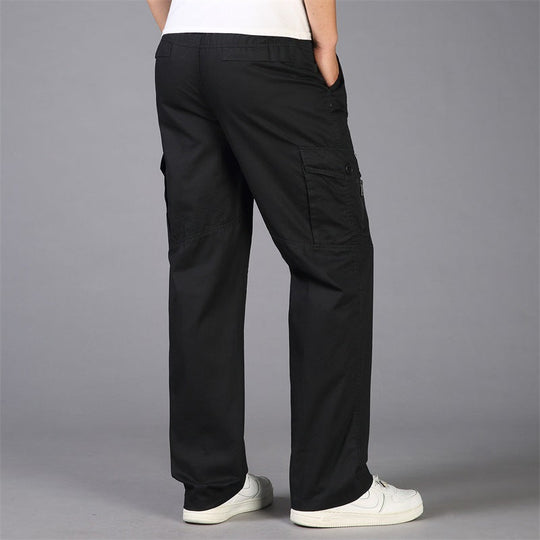 Men's Pants Korean Style Loose Straight Leg Cargo Pocket