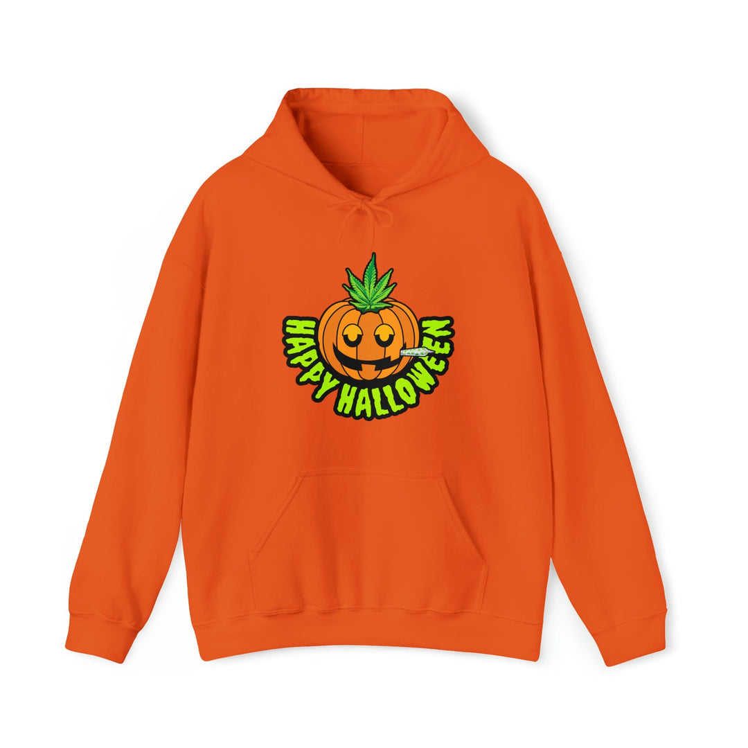 Happy Halloween Stoner Pumpkin Cannabis Hoodie