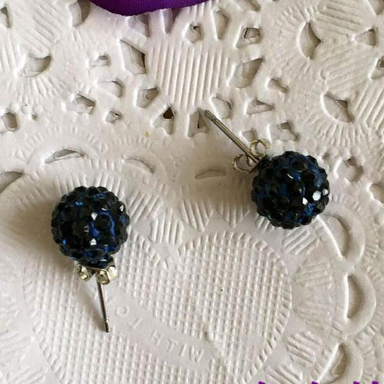 10mm Multicolor Glitter Stud Earrings Hypoallergenic