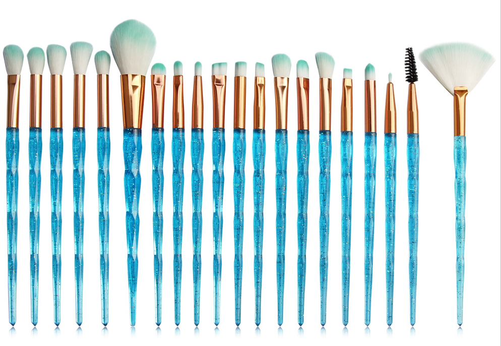 Diamond Makeup Brush Set (20 Pcs)