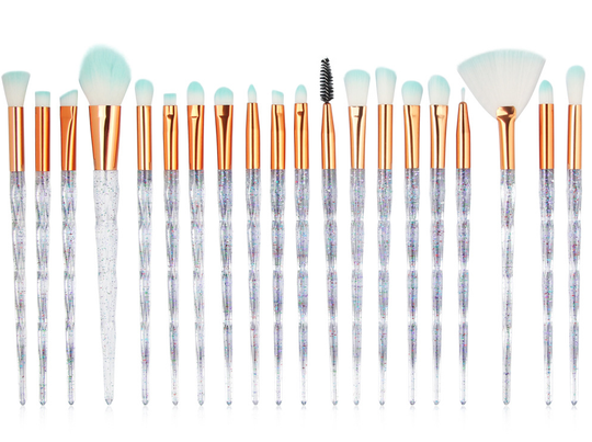 Diamond Makeup Brush Set (20 Pcs)