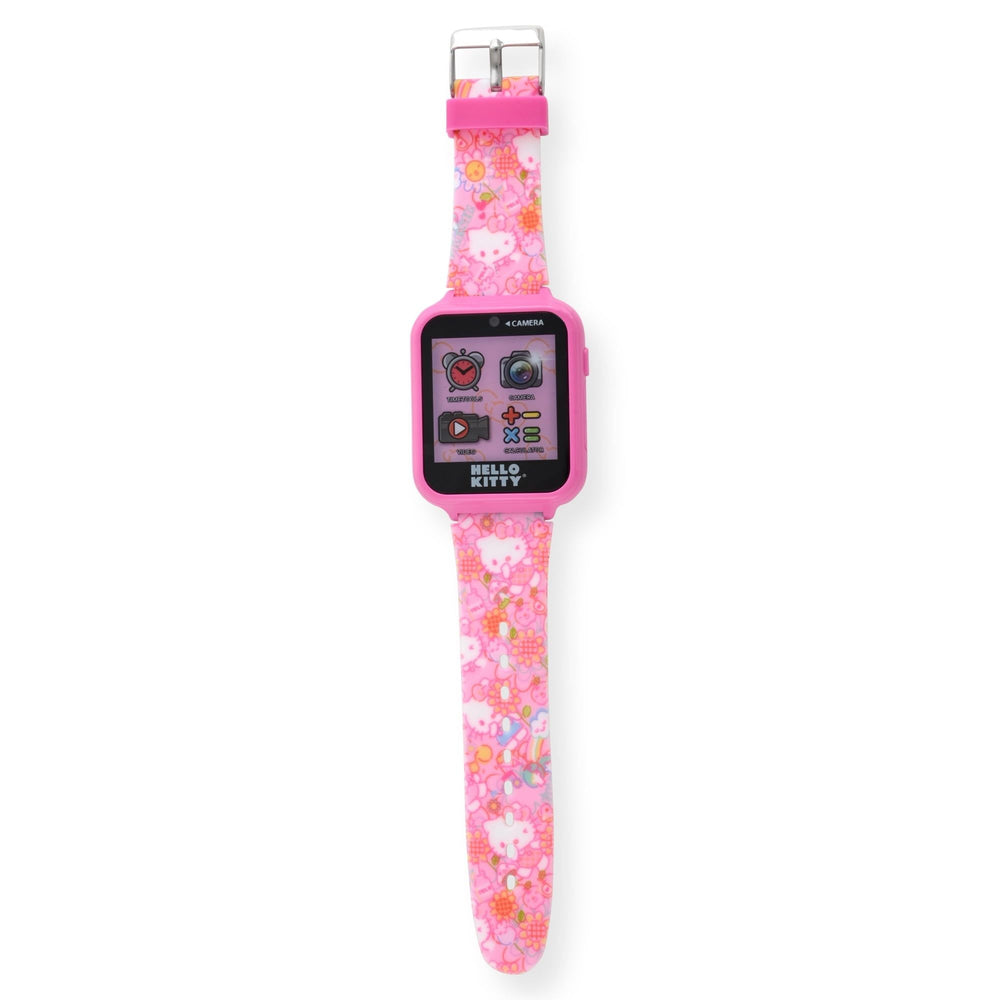 San Rio Hello Kitty Unisex Child Smart Watch with Silicone Strap with Rectangular Pink Case 42MM ( HK4152WM)
