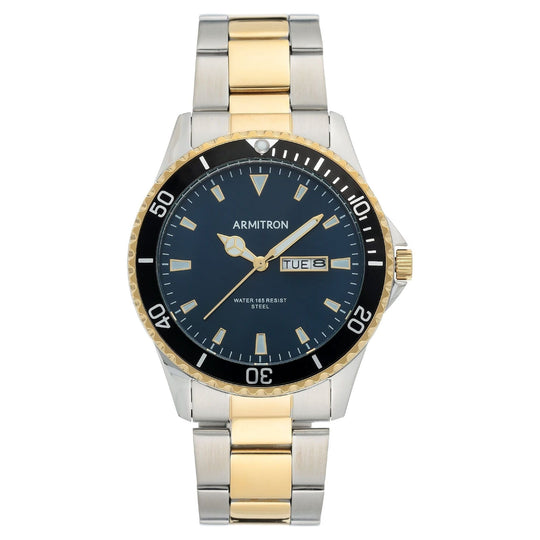 Armitron Men's Two-Tone and Navy Day Date Dress Watch