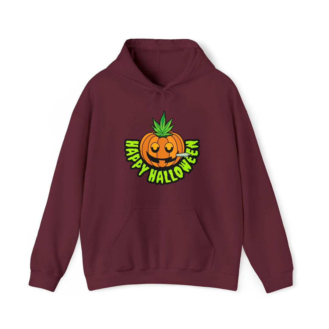 Happy Halloween Stoner Pumpkin Cannabis Hoodie