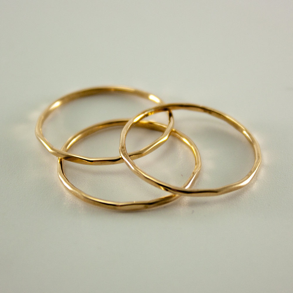 14K Gold Filled Stackable Twist Ring Minimal Everyday Band