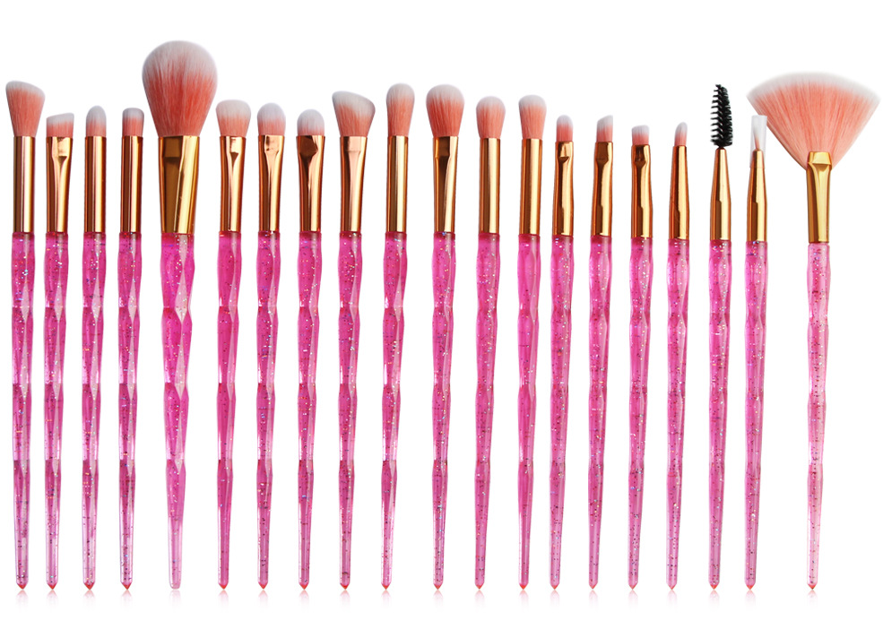 Diamond Makeup Brush Set (20 Pcs)