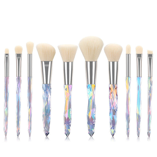 10 Crystal makeup brushes with diamond handle