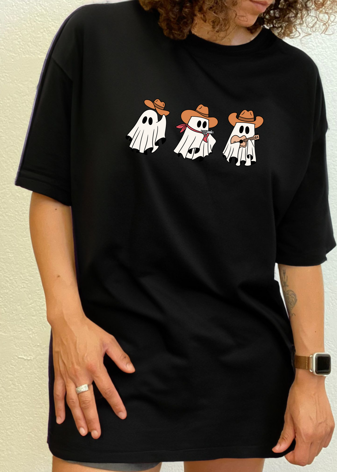 Cowboy Ghosts Unisex Bamboo Viscose/Organic Cotton Short Sleeve Graphic T-Shirt