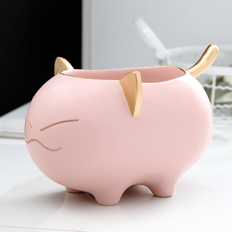 Desktop Storage Box Cute Creative Makeup Brush Bucket European Style Personality Decoration