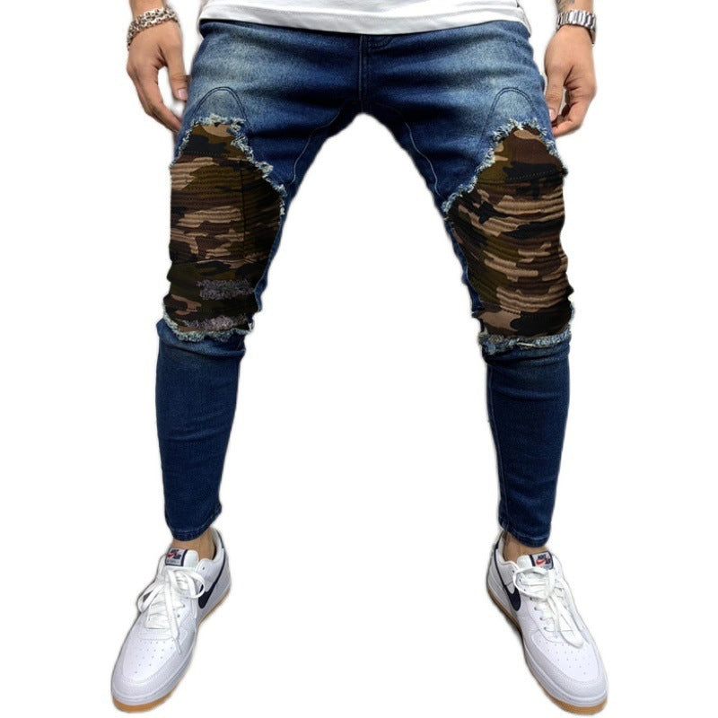 Men's Pleated Camouflage Slim fit Pants