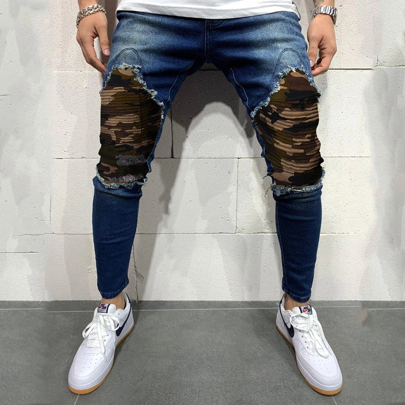 Men's Pleated Camouflage Slim fit Pants