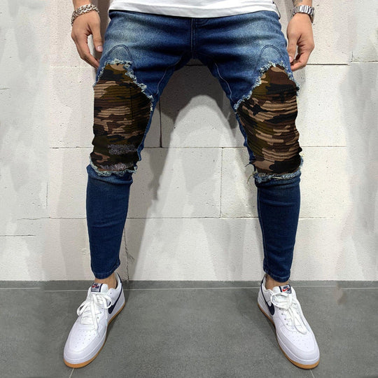 Men's Pleated Camouflage Slim fit Pants