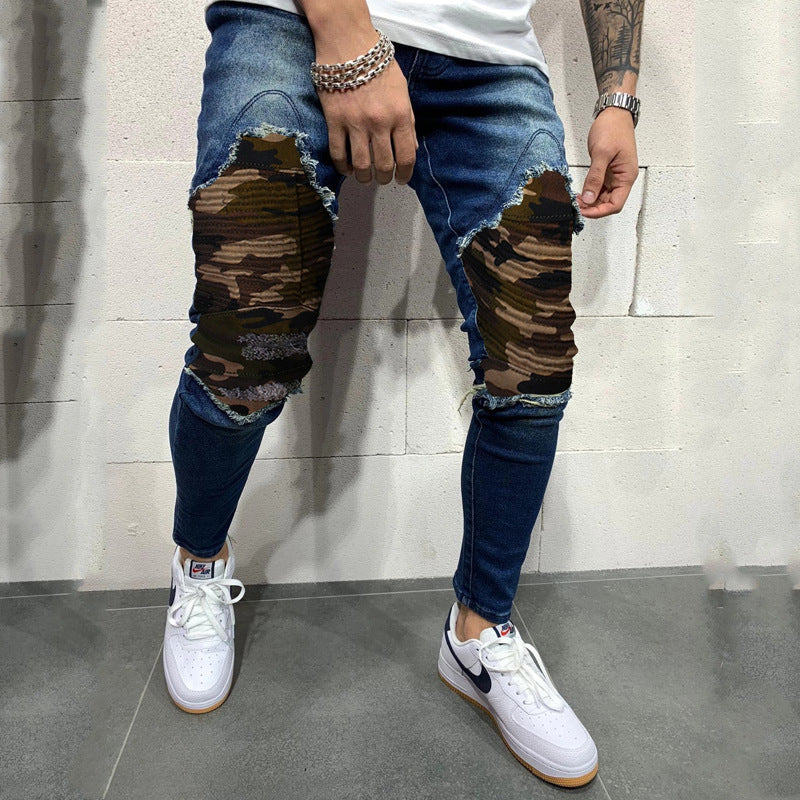 Men's Pleated Camouflage Slim fit Pants