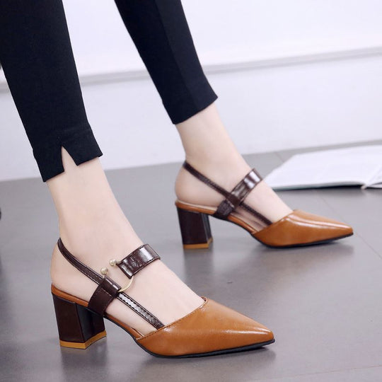 Summer Women's Thick-High Heels Baotou