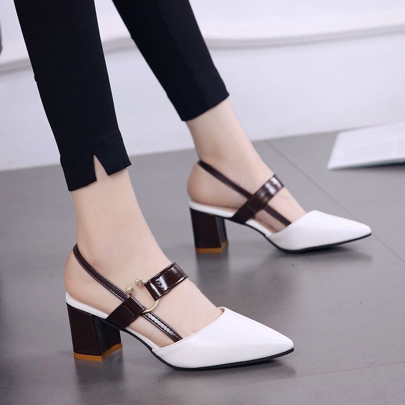 Summer Women's Thick-High Heels Baotou