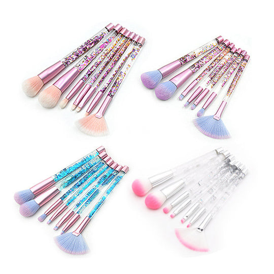 DIY Transparent Liquid Quicksand Handle Makeup Brush