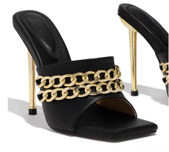 Women's Mules Thin High Heels Square Toe