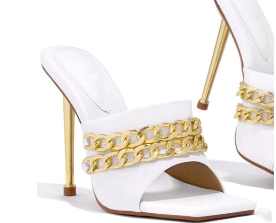 Women's Mules Thin High Heels Square Toe