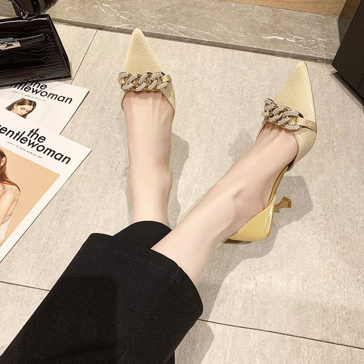 Women's Pumps Pointed Toe kitten low Heel