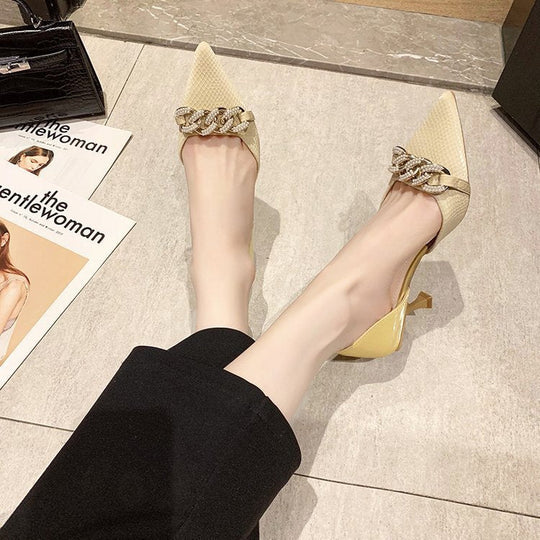 Women's Pumps Pointed Toe kitten low Heel