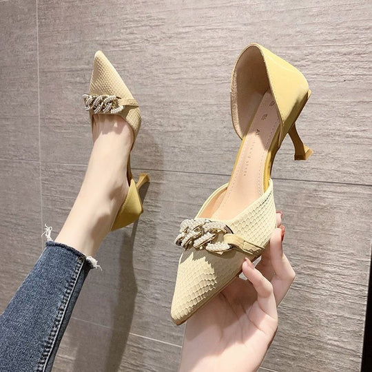 Women's Pumps Pointed Toe kitten low Heel