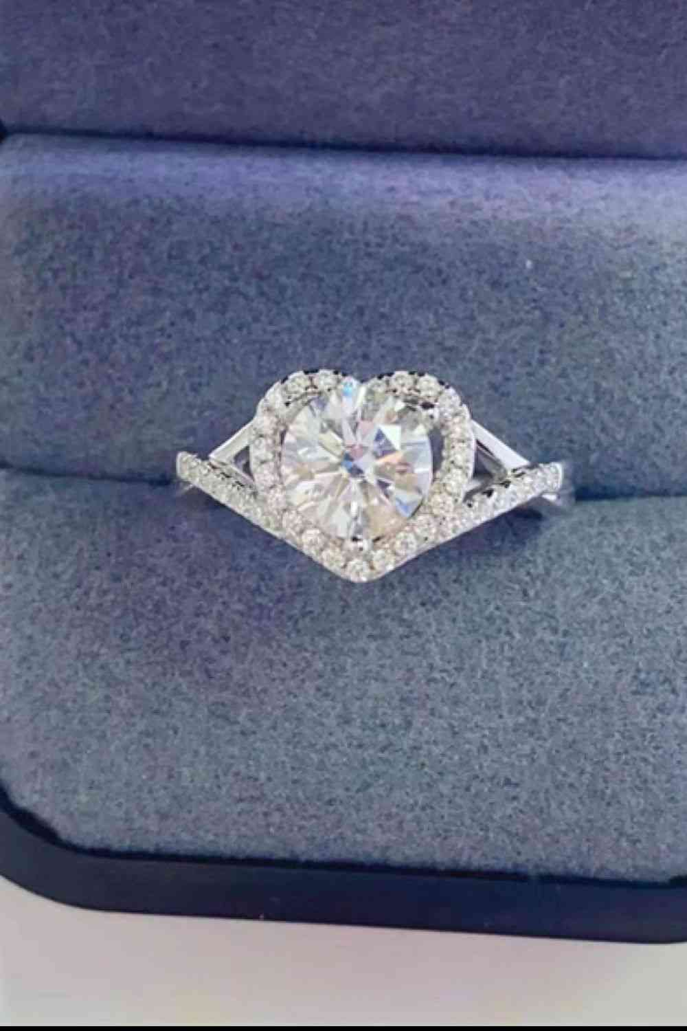 1 Carat Moissanite 925 Sterling Silver Ring