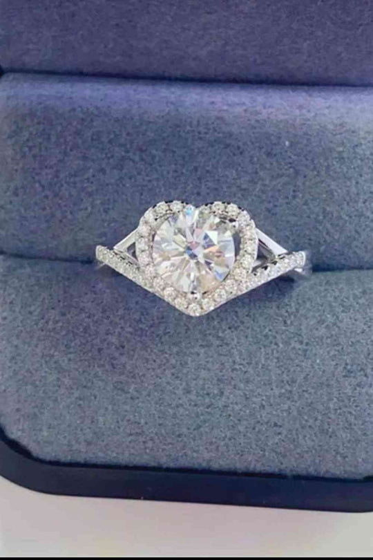 1 Carat Moissanite 925 Sterling Silver Ring