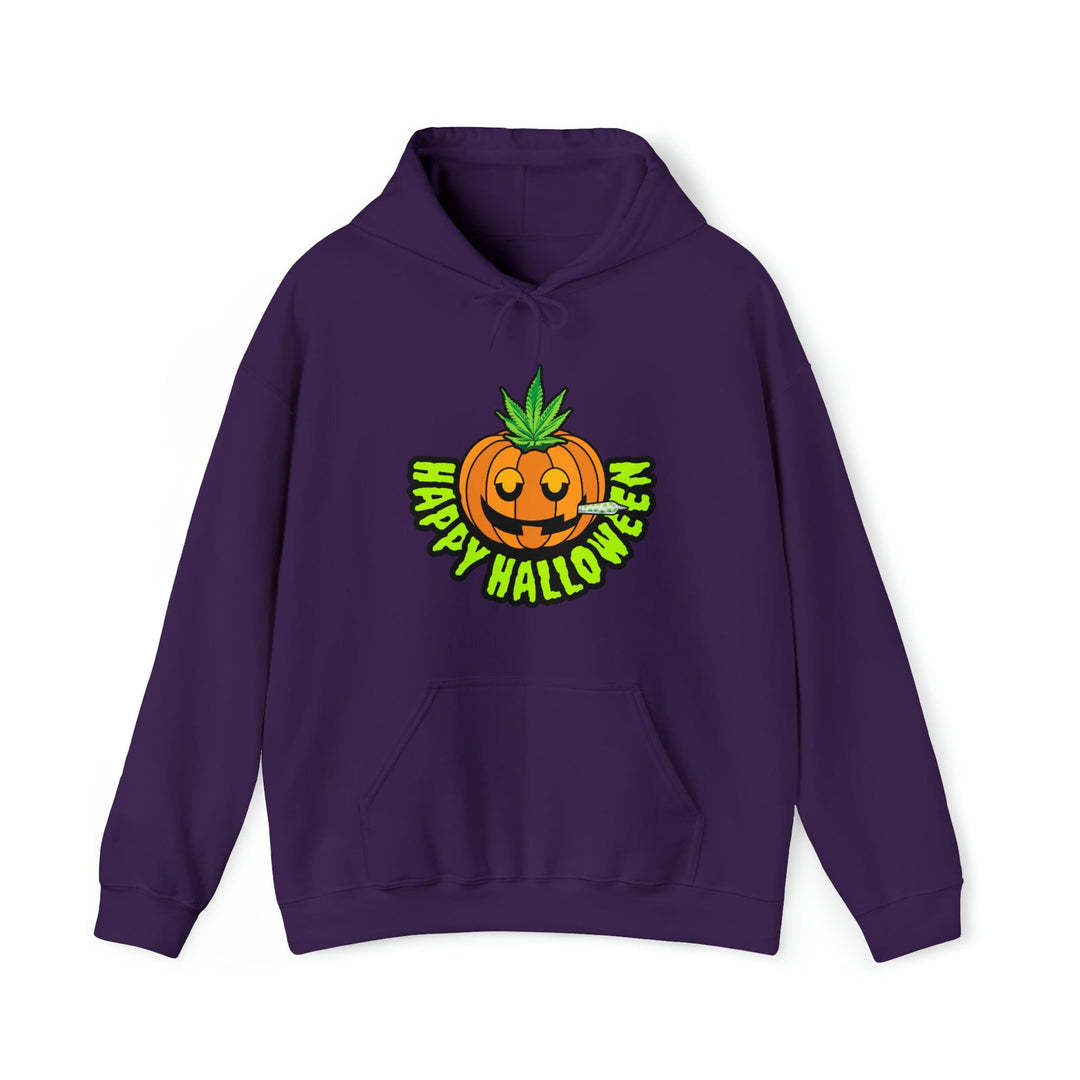 Happy Halloween Stoner Pumpkin Cannabis Hoodie