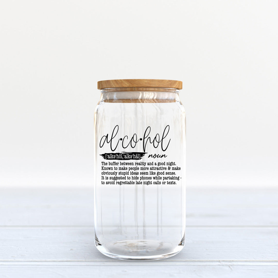 17oz Glass Tumbler With Bamboo Lid And Straw Reusable Insulated Cup For Coffee Tea Beer