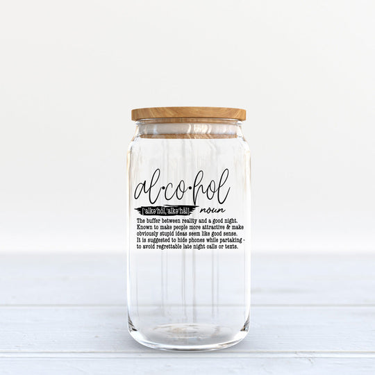 17oz Glass Tumbler With Bamboo Lid And Straw Reusable Insulated Cup For Coffee Tea Beer