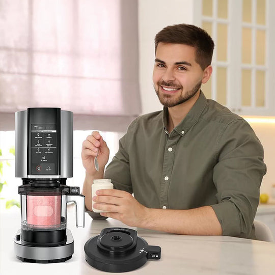 Outer bowl lid for Ninja NC501 NC500 ice cream maker, compatible with NC500 series.