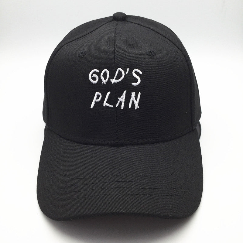 "God's Plan" Sunshade Letter Baseball Duckbill Cap