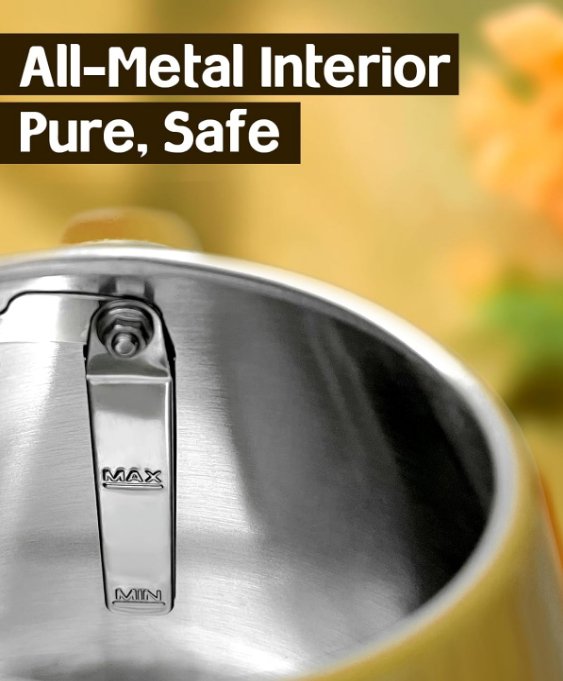 1.7L / 57.5 oz electric kettle food grade 304 stainless steel, instrument type dial thermometer flower watermark painting process fast boiling 1200W