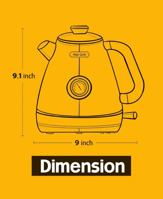 1.7L / 57.5 oz electric kettle food grade 304 stainless steel, instrument type dial thermometer flower watermark painting process fast boiling 1200W