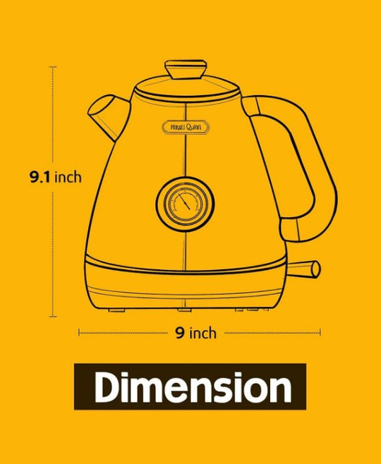 1.7L / 57.5 oz electric kettle food grade 304 stainless steel, instrument type dial thermometer flower watermark painting process fast boiling 1200W