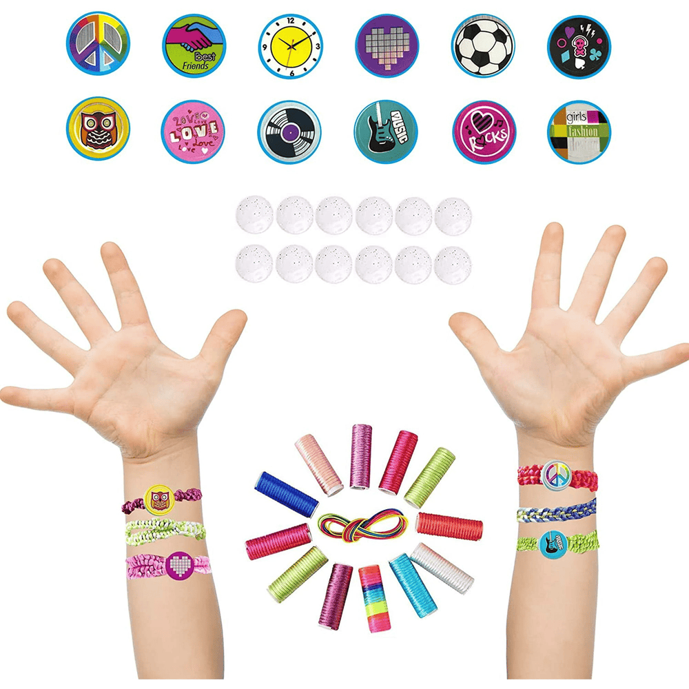 Arts and Crafts Toys for Girls Ages 6-12, Loom Bracelet Making Kit with String, Handmade Bracelet Kit DIY Bracelet Maker for Teen Girl Gifts Party Supply and Travel Activities