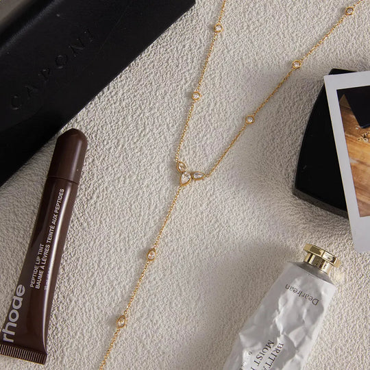 18K Gold-Plated Zircon Chain Necklace