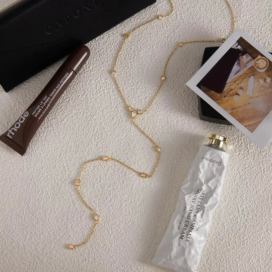 18K Gold-Plated Zircon Chain Necklace