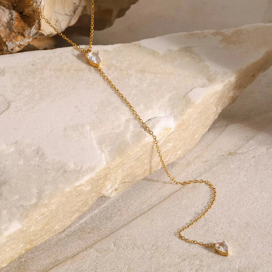 18K Gold-Plated Zircon Chain Necklace