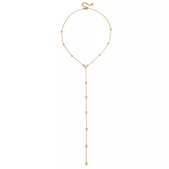 18K Gold-Plated Zircon Chain Necklace