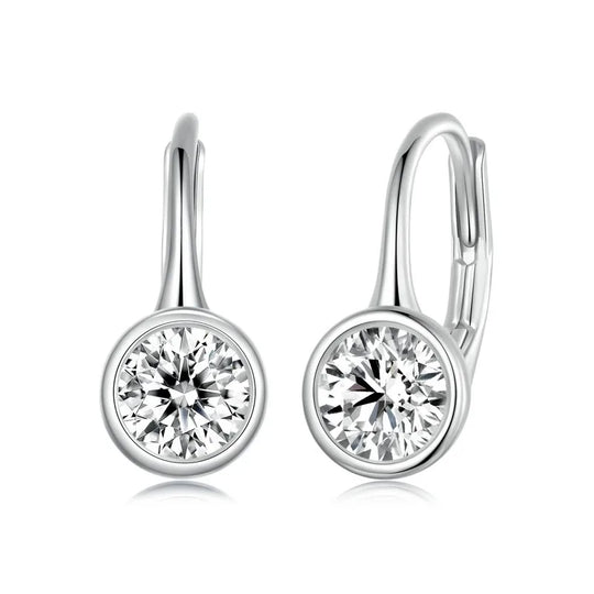 1CT Moissanite Drop Dangle Earrings 925 Sterling Silver Wedding Bridal Gift