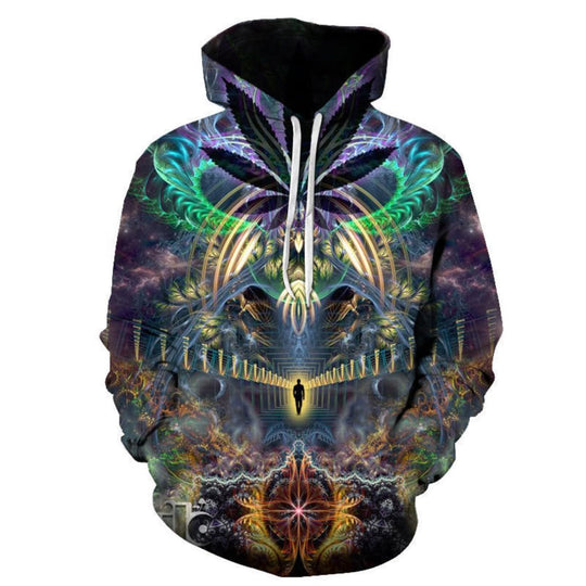 2025 new graffiti painting 3D digital printing hoodie, trendy men's sweater