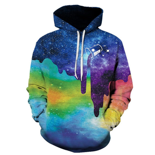 2025 new graffiti painting 3D digital printing hoodie, trendy men's sweater