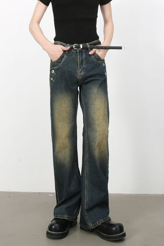 Men's Bootcut Jeans with Pockets