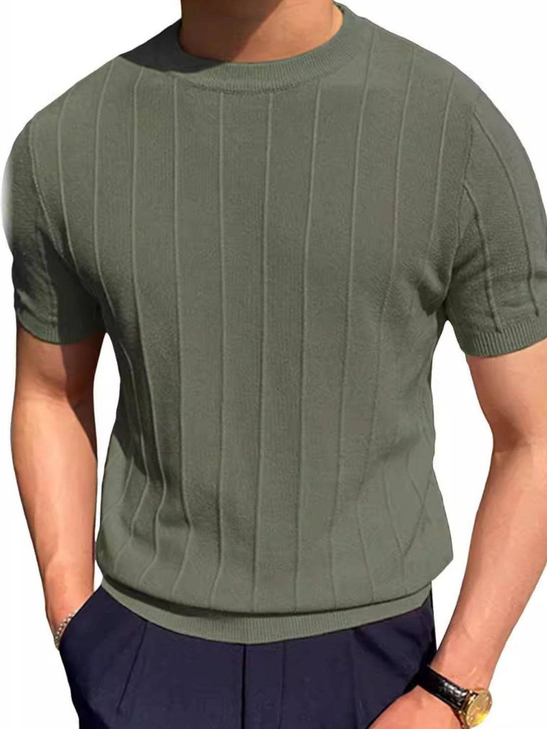 Men's Full Size Round Neck Short Sleeve T-Shirt Plus Size