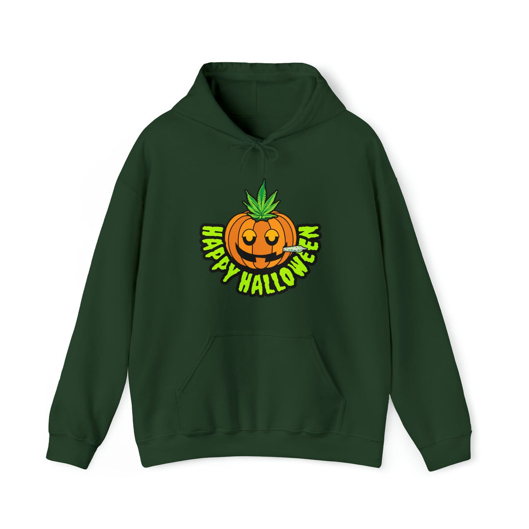 Happy Halloween Stoner Pumpkin Cannabis Hoodie