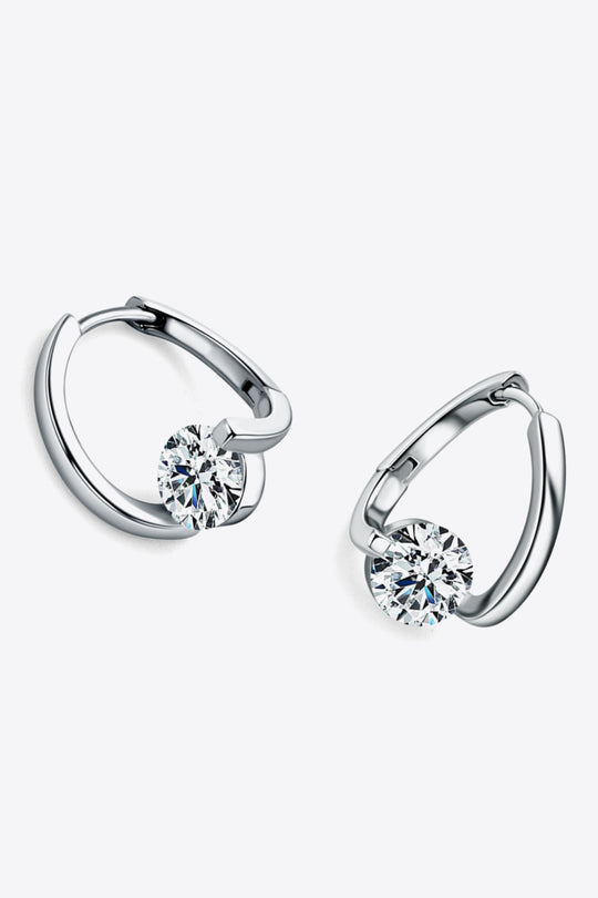 2 Carat Moissanite Sterling Silver Earrings