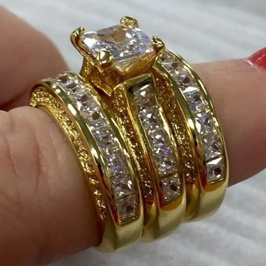 White Zircon Commemorative Women's Love Ring